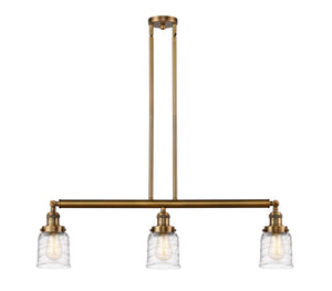 Innovations - 213-BB-G513 - Three Light Island Pendant - Franklin Restoration - Brushed Brass