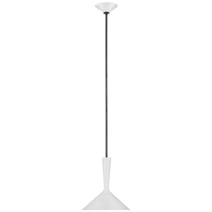 Visual Comfort Signature - ARN 5540WHT/BZ - LED Pendant - Rosetta - Matte White and Bronze