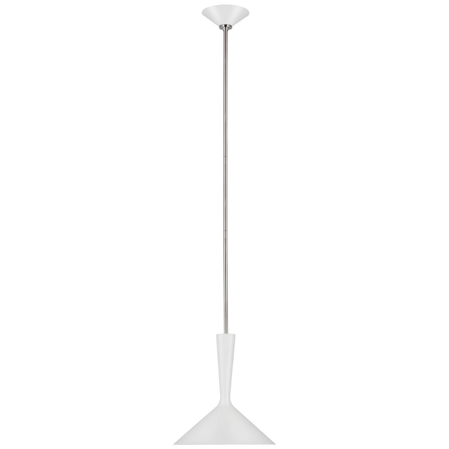 Visual Comfort Signature - ARN 5540WHT/PN - LED Pendant - Rosetta - Matte White and Polished Nickel