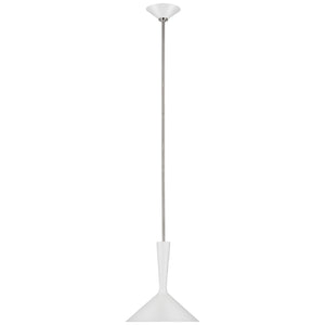 Visual Comfort Signature - ARN 5540WHT/PN - LED Pendant - Rosetta - Matte White and Polished Nickel