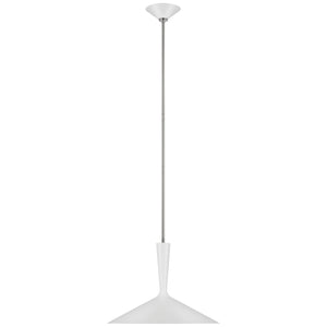 Visual Comfort Signature - ARN 5541WHT/PN - LED Pendant - Rosetta - Matte White and Polished Nickel