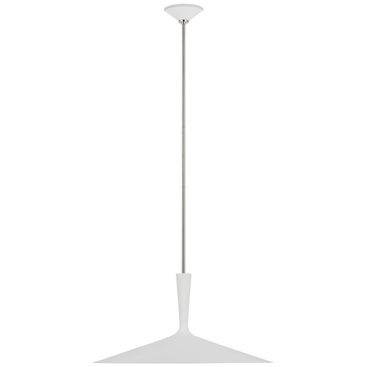 Visual Comfort Signature - ARN 5542WHT/PN - LED Pendant - Rosetta - Matte White and Polished Nickel