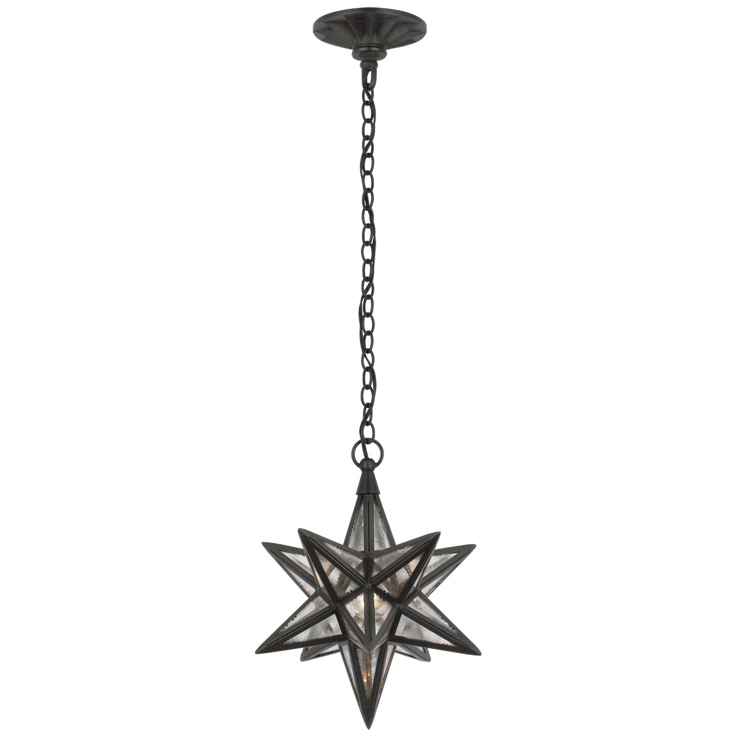 Visual Comfort Signature - CHC 5210AI-AM - LED Lantern - Moravian Star - Aged Iron