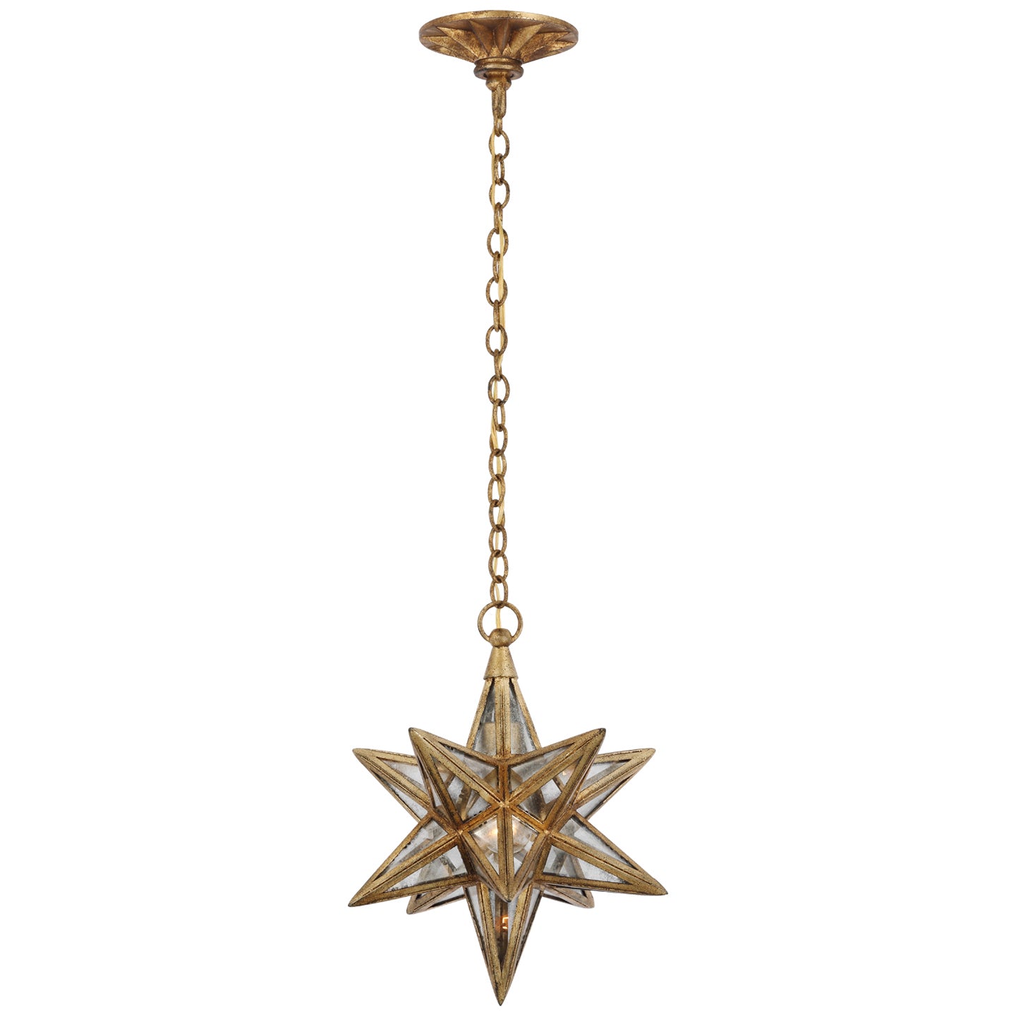 Visual Comfort Signature - CHC 5210GI-AM - LED Lantern - Moravian Star - Gilded Iron