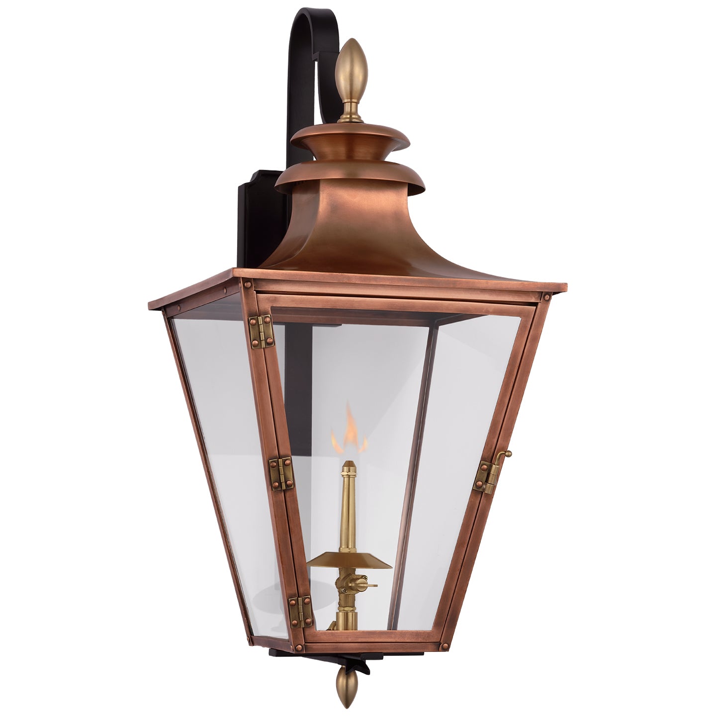 Visual Comfort Signature - CHO 2435SC-CG - Gas Wall Lantern - Albermarle Gas - Soft Copper and Brass