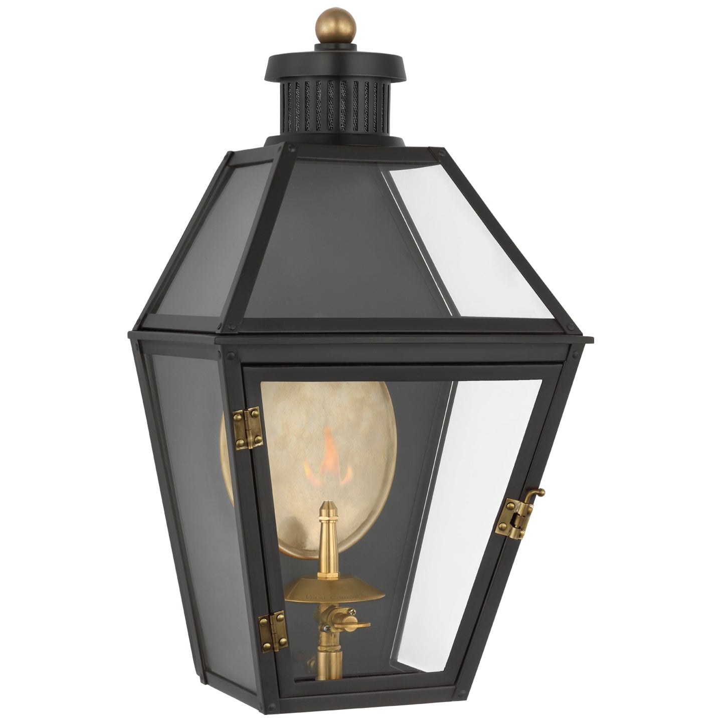 Visual Comfort Signature - CHO 2450BLK-CG - Gas Wall Lantern - Stratford Gas - Matte Black