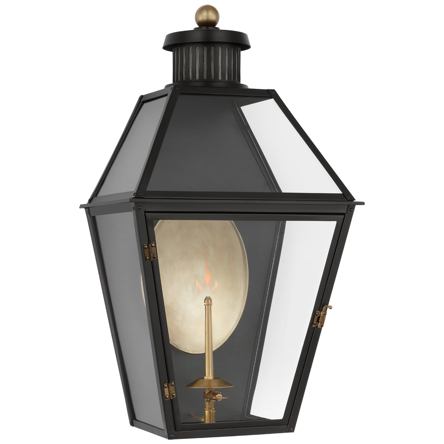 Visual Comfort Signature - CHO 2451BLK-CG - Gas Wall Lantern - Stratford Gas - Matte Black