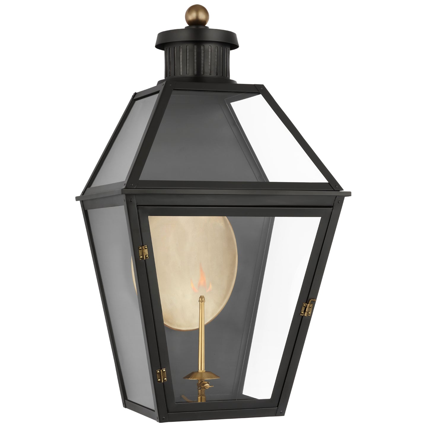 Visual Comfort Signature - CHO 2452BLK-CG - Gas Wall Lantern - Stratford Gas - Matte Black