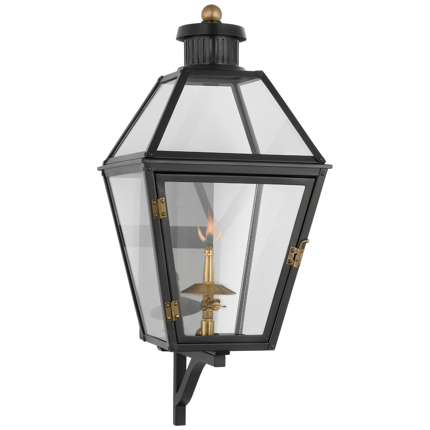 Visual Comfort Signature - CHO 2455BLK-CG - Gas Wall Lantern - Stratford Gas - Matte Black