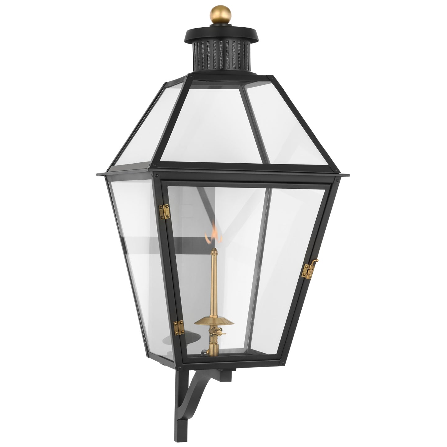 Visual Comfort Signature - CHO 2456BLK-CG - Gas Wall Lantern - Stratford Gas - Matte Black