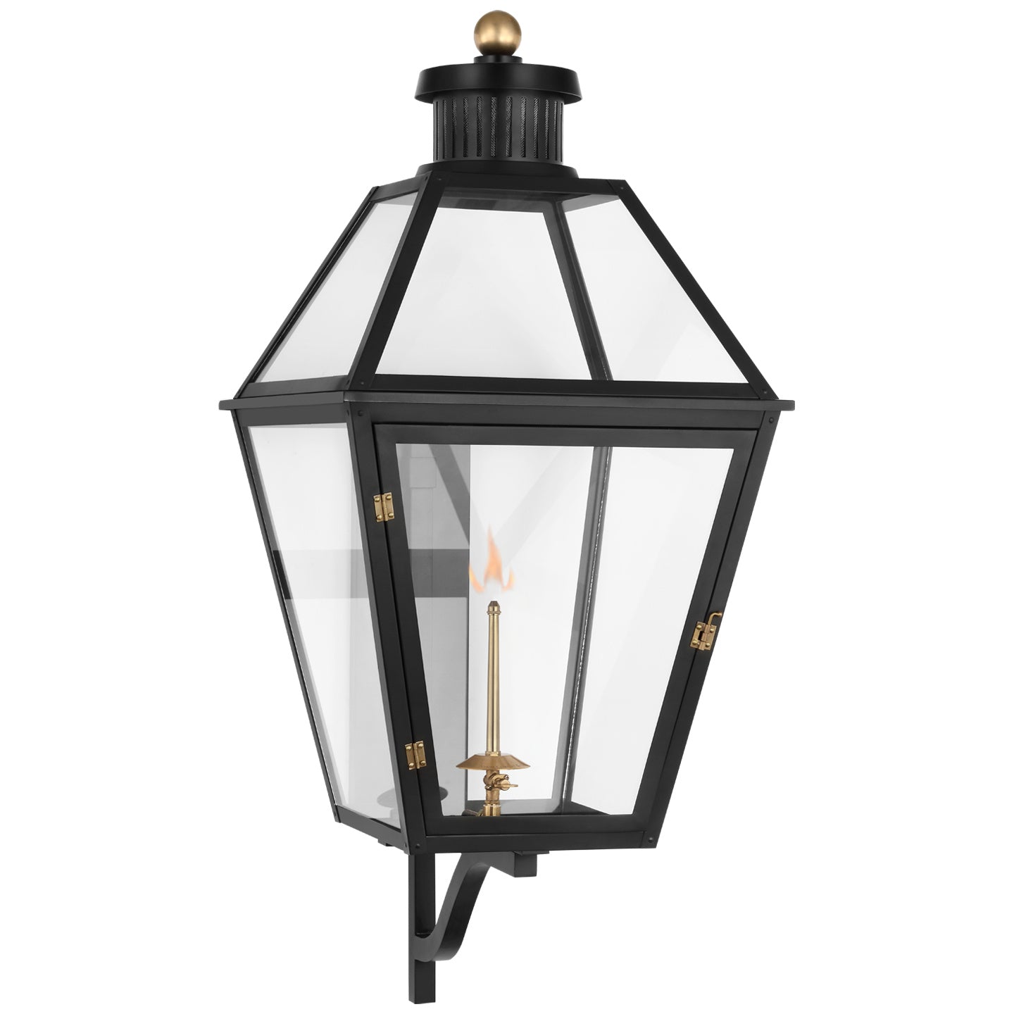 Visual Comfort Signature - CHO 2457BLK-CG - Gas Wall Lantern - Stratford Gas - Matte Black