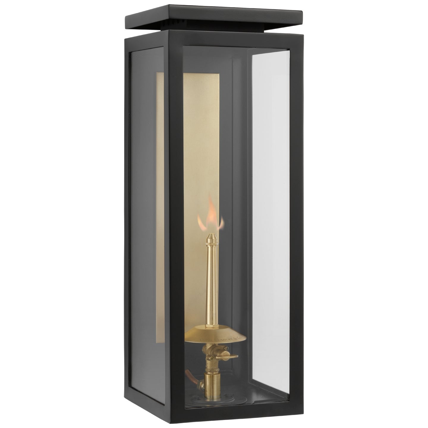 Visual Comfort Signature - CHO 2550BLK-CG - Gas Wall Lantern - Fresno Gas - Matte Black