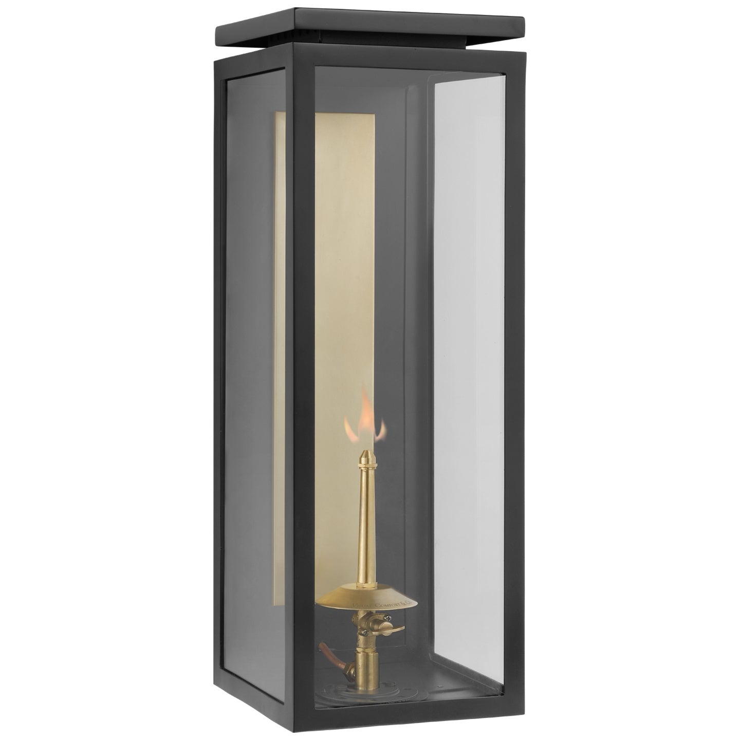 Visual Comfort Signature - CHO 2551BLK-CG - Gas Wall Lantern - Fresno Gas - Matte Black