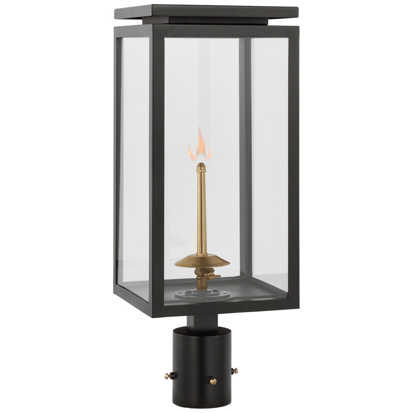 Visual Comfort Signature - CHO 7550BLK-CG - Gas Post Light - Fresno Gas - Matte Black