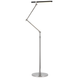 Visual Comfort Signature - IKF 1506PN/BLK - LED Floor Lamp - Heron - Polished Nickel and Matte Black