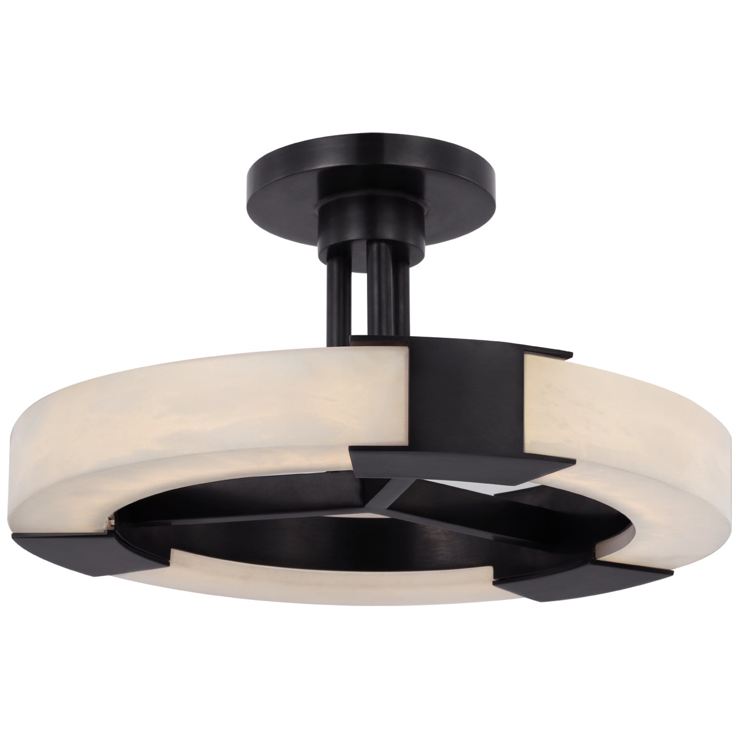 Visual Comfort Signature - KW 4142BZ/ALB - LED Semi-Flush Mount - Covet - Bronze and Alabaster