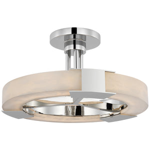 Visual Comfort Signature - KW 4142PN/ALB - LED Semi-Flush Mount - Covet - Polished Nickel and Alabaster