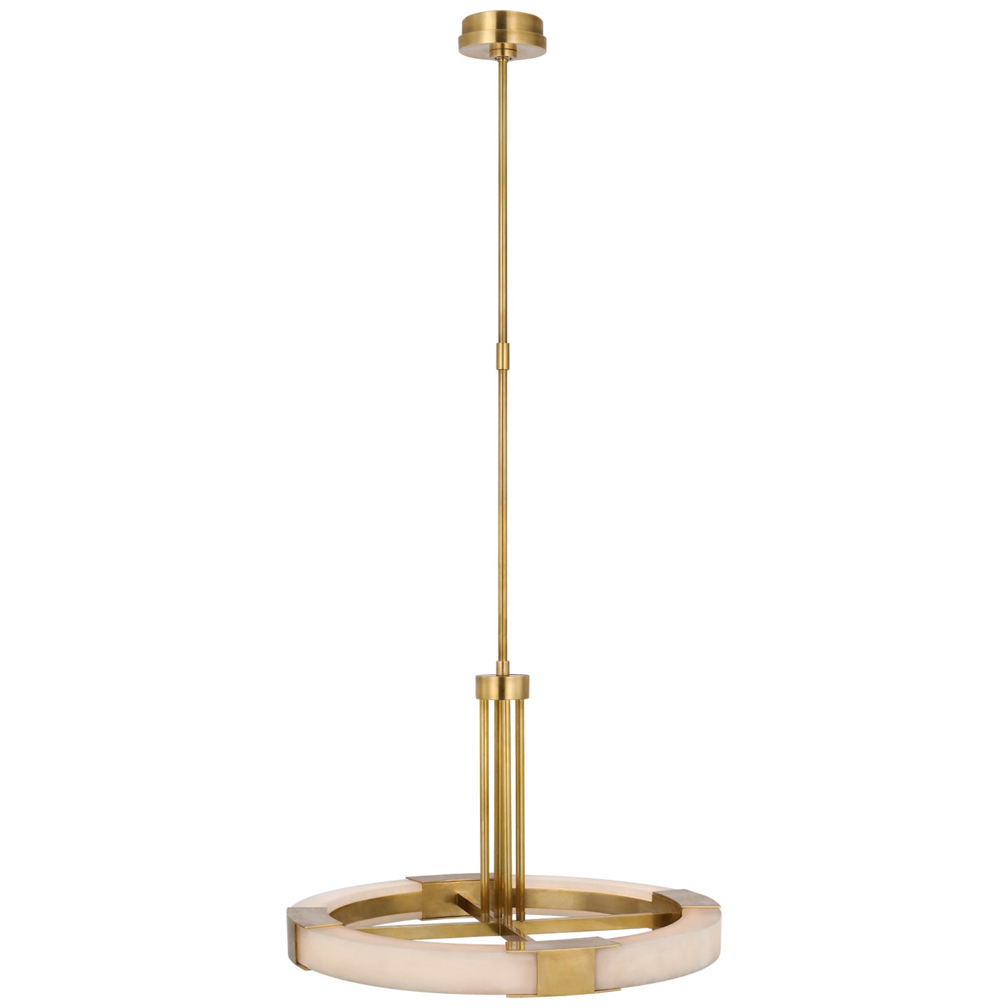 Visual Comfort Signature - KW 5138AB/ALB - LED Chandelier - Covet - Antique-Burnished Brass and Alabaster