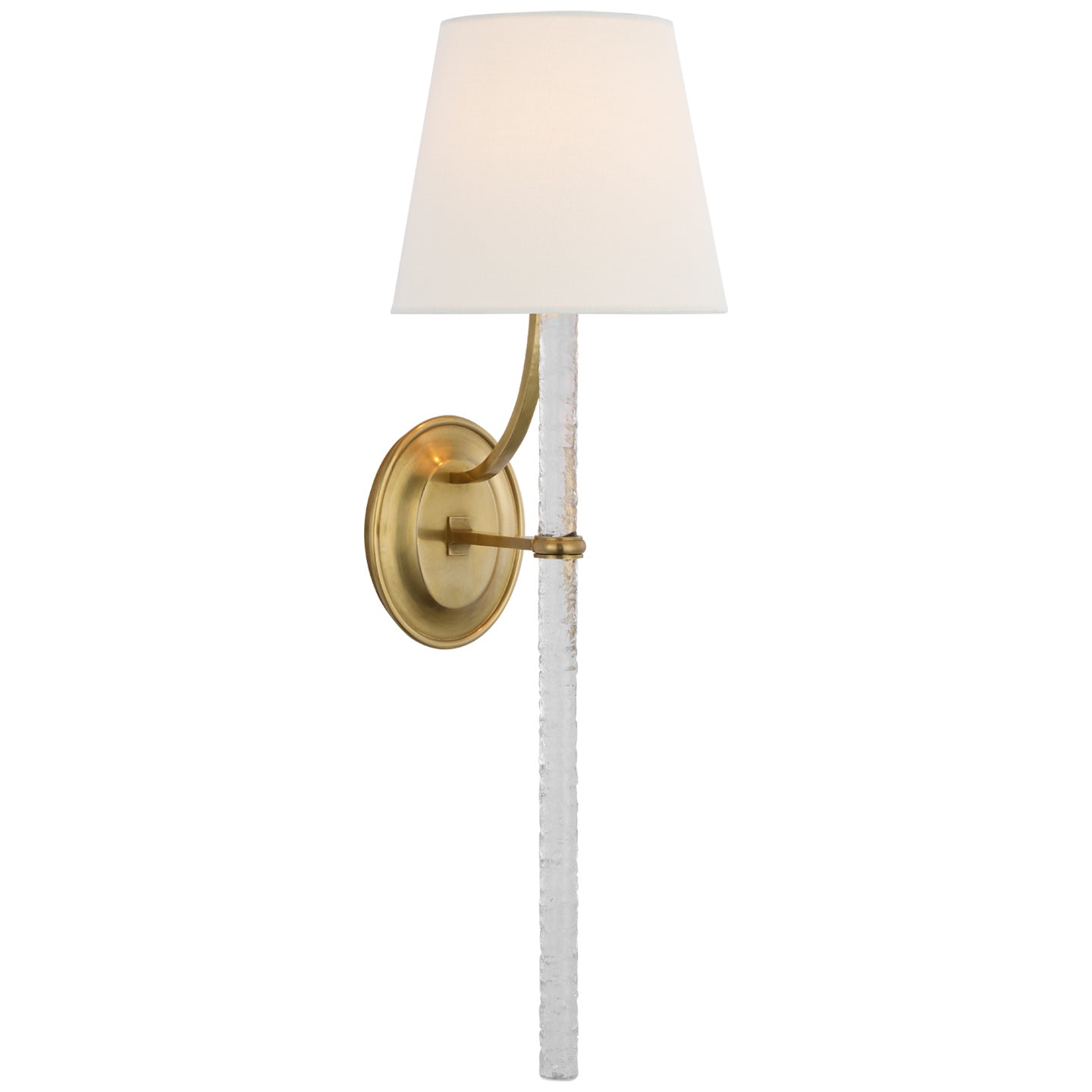 Visual Comfort Signature - MF 2326SB/CWG-L - LED Wall Sconce - Abigail - Soft Brass and Clear Wavy Glass