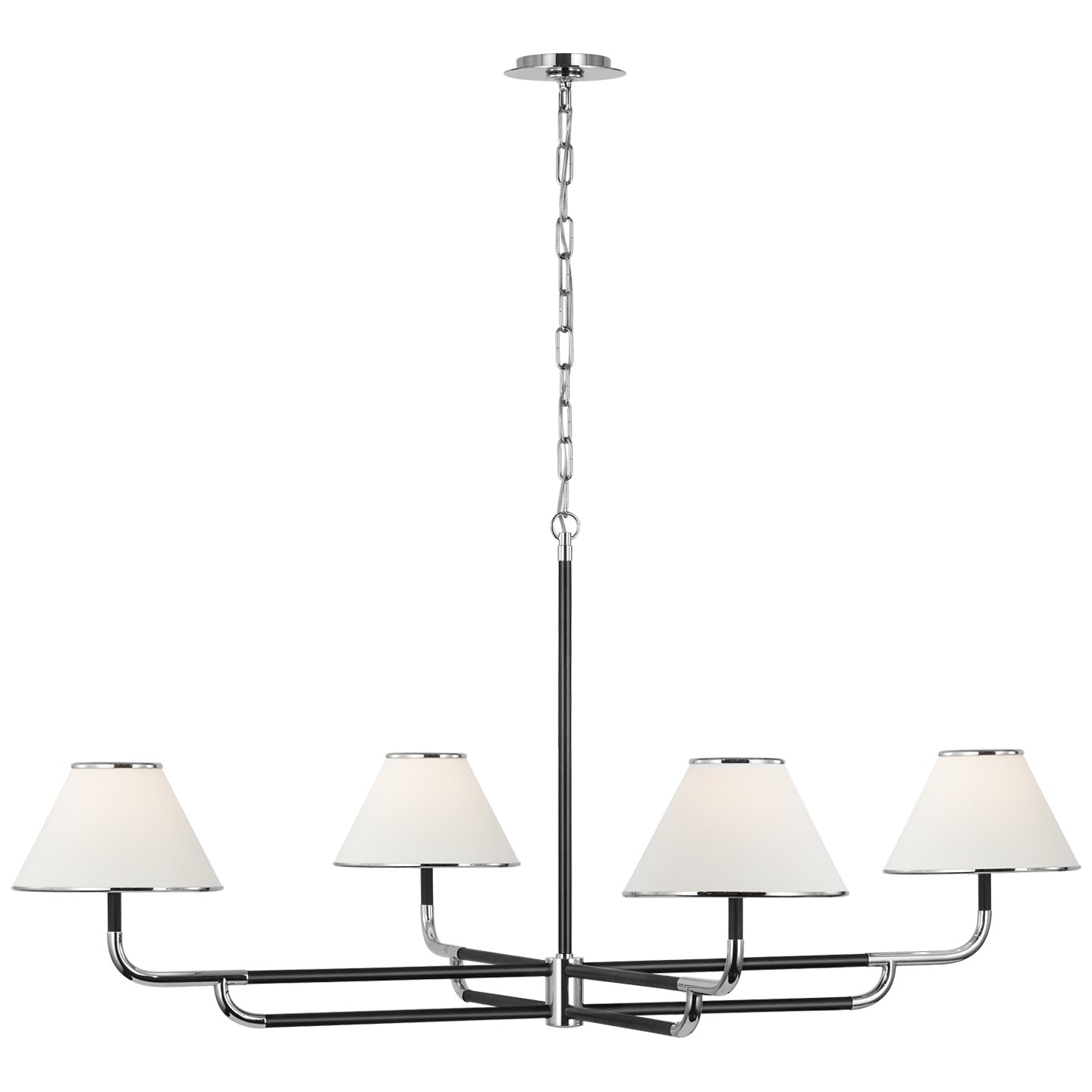 Visual Comfort Signature - MF 5055PN/EB-L - LED Chandelier - Rigby - Polished Nickel and Ebony