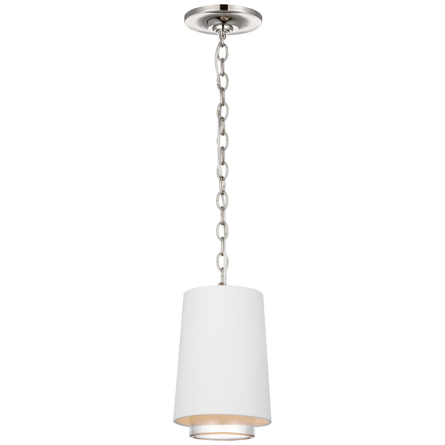 Visual Comfort Signature - S 5120PN-WHT/CG - LED Pendant - Sydney - Polished Nickel