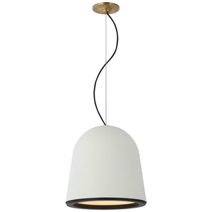 Visual Comfort Signature - S 5125PW/BLK - LED Pendant - Murphy - Plaster White and Matte Black