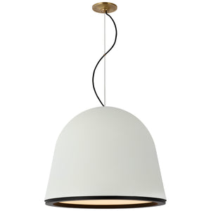 Visual Comfort Signature - S 5126PW/BLK - LED Pendant - Murphy - Plaster White and Matte Black