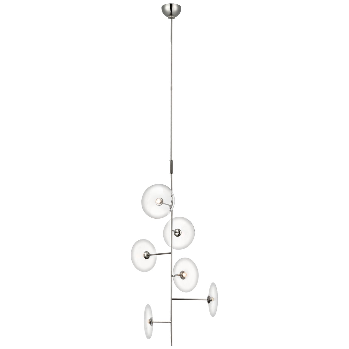 Visual Comfort Signature - S 5691PN-CG - LED Chandelier - Calvino - Polished Nickel