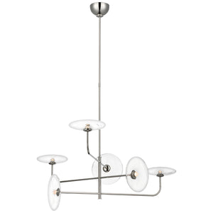 Visual Comfort Signature - S 5692PN-CG - LED Chandelier - Calvino - Polished Nickel