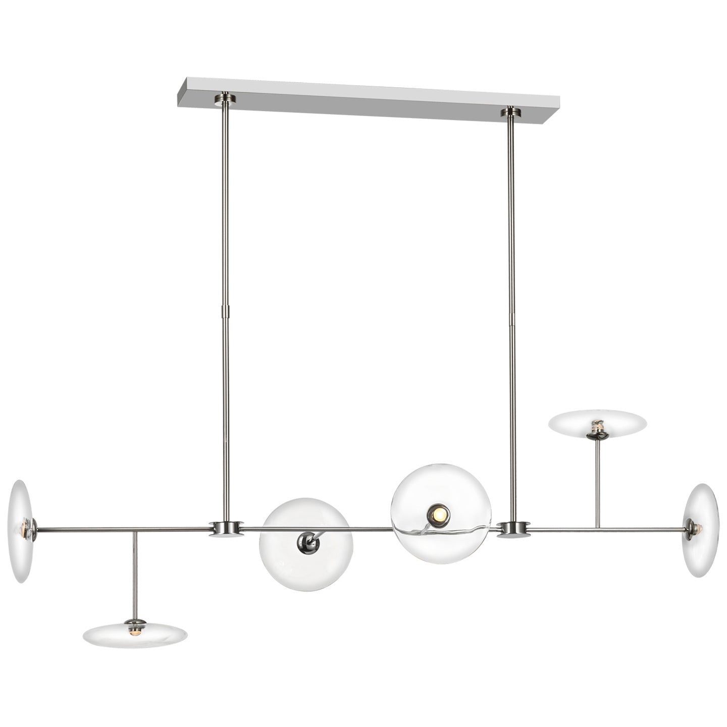 Visual Comfort Signature - S 5695PN-CG - LED Chandelier - Calvino - Polished Nickel