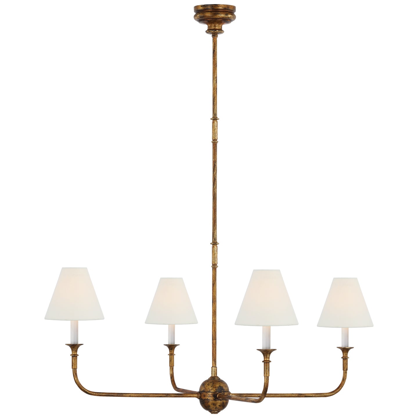 Visual Comfort Signature - TOB 5451AG-L - Four Light Chandelier - Piaf - Antique Gild