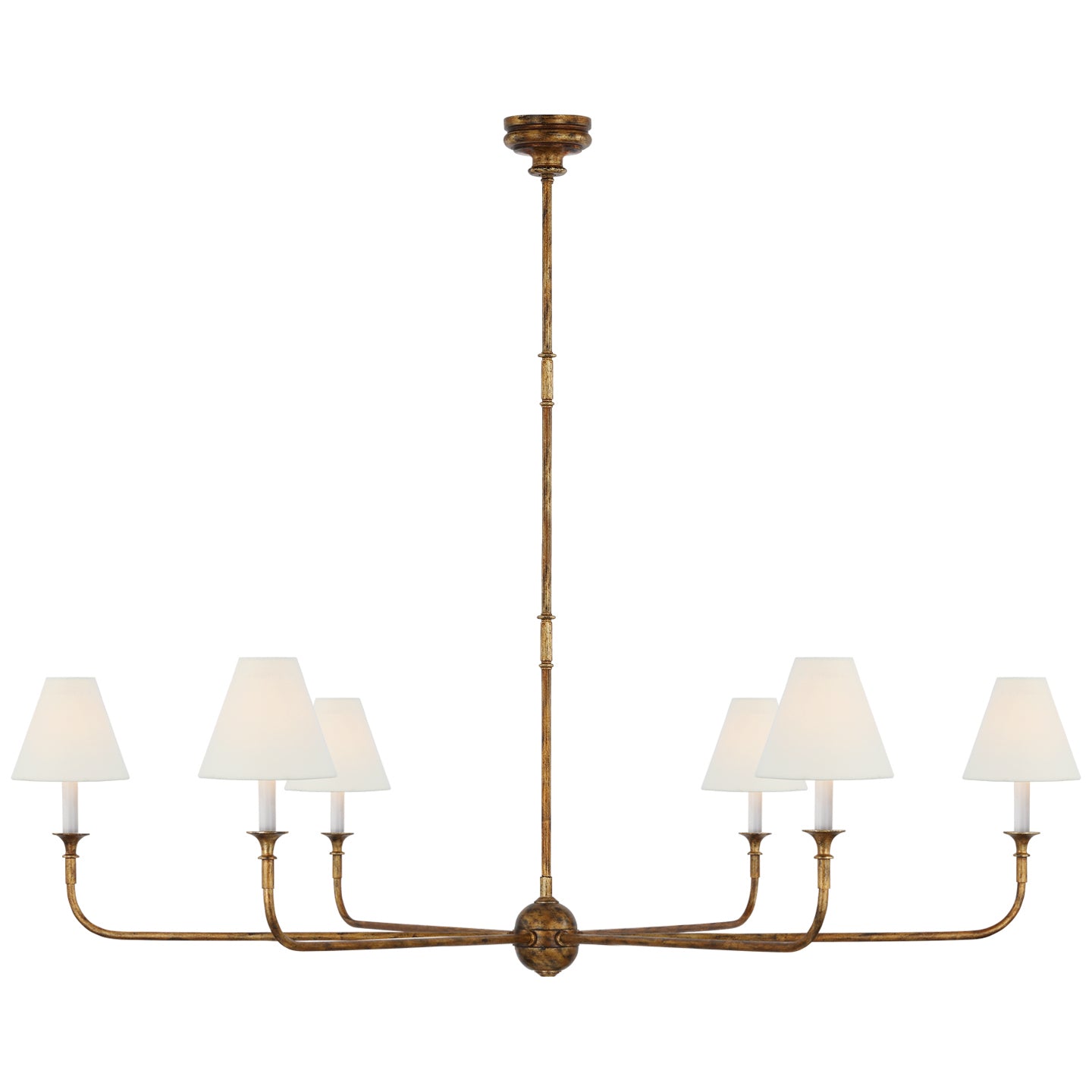 Visual Comfort Signature - TOB 5452AG-L - Six Light Chandelier - Piaf - Antique Gild