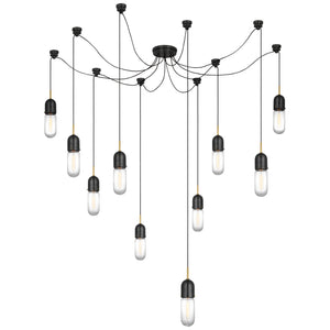 Visual Comfort Signature - TOB 5645BZ/HAB-CG-10 - LED Pendant - Junio - Bronze and Brass