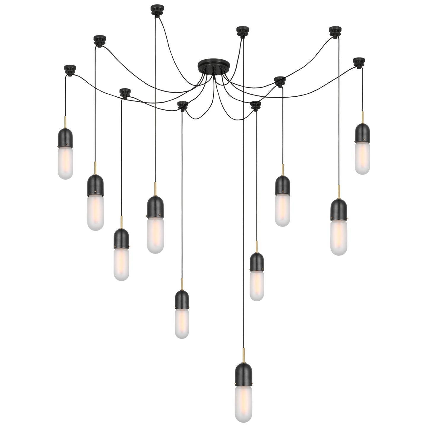 Visual Comfort Signature - TOB 5645BZ/HAB-FG-10 - LED Pendant - Junio - Bronze and Brass