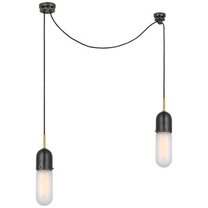 Visual Comfort Signature - TOB 5645BZ/HAB-FG-2 - LED Pendant - Junio - Bronze and Brass