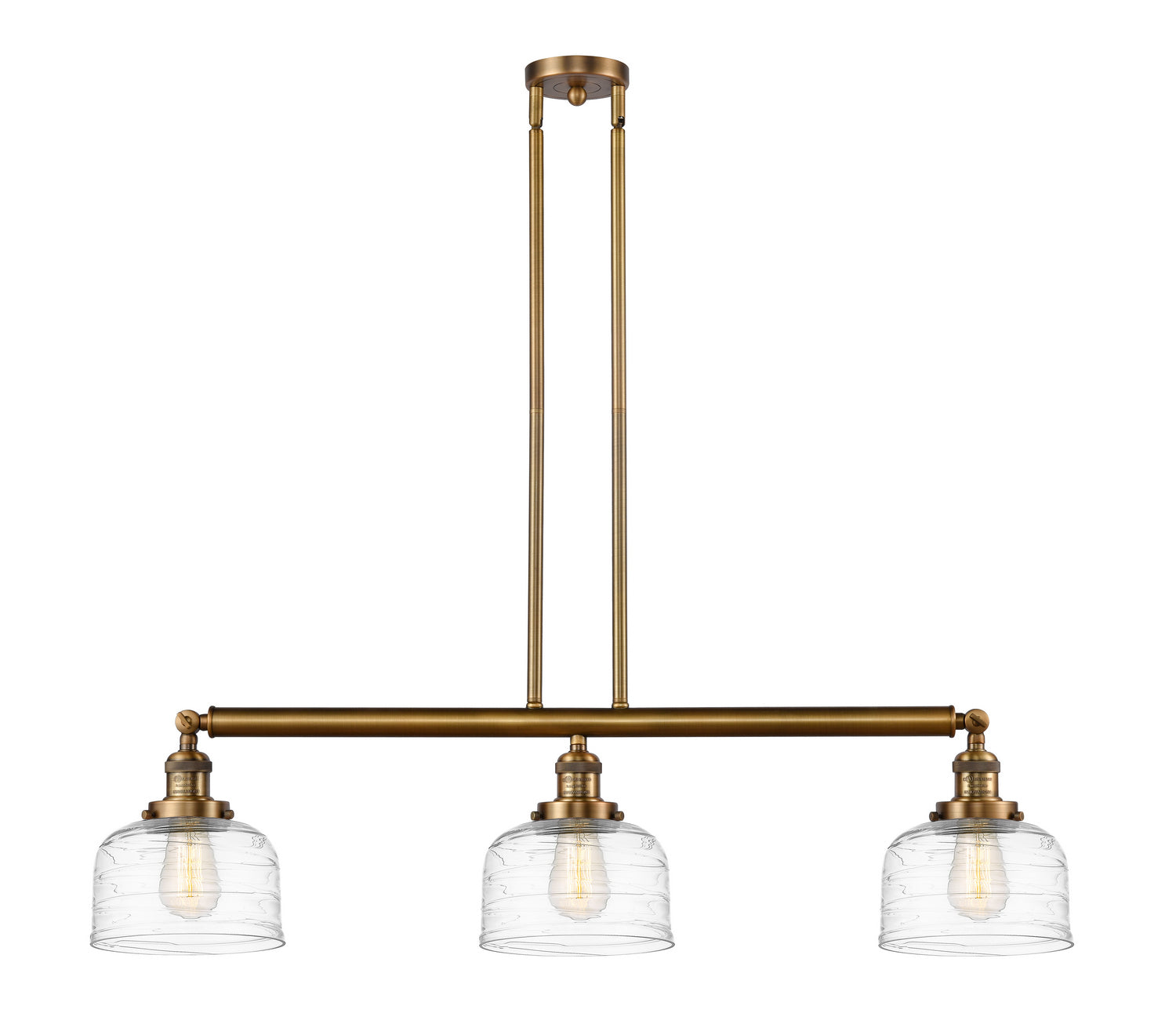 Innovations - 213-BB-G713-LED - LED Island Pendant - Franklin Restoration - Brushed Brass