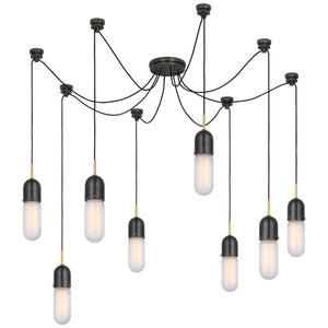 Visual Comfort Signature - TOB 5645BZ/HAB-FG-8 - LED Pendant - Junio - Bronze and Brass