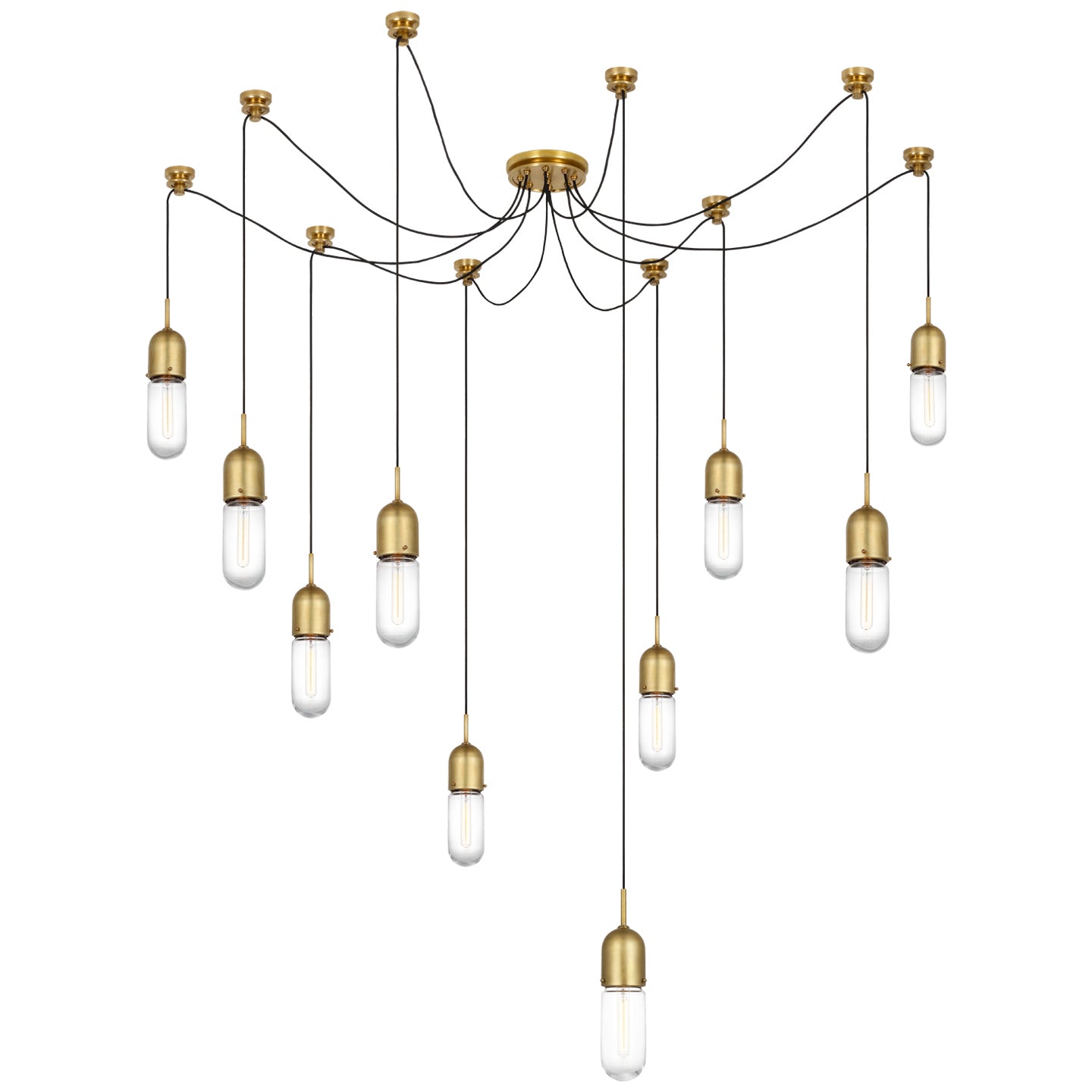 Visual Comfort Signature - TOB 5645HAB-CG-10 - LED Pendant - Junio - Hand-Rubbed Antique Brass