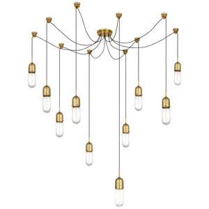 Visual Comfort Signature - TOB 5645HAB-CG-10 - LED Pendant - Junio - Hand-Rubbed Antique Brass