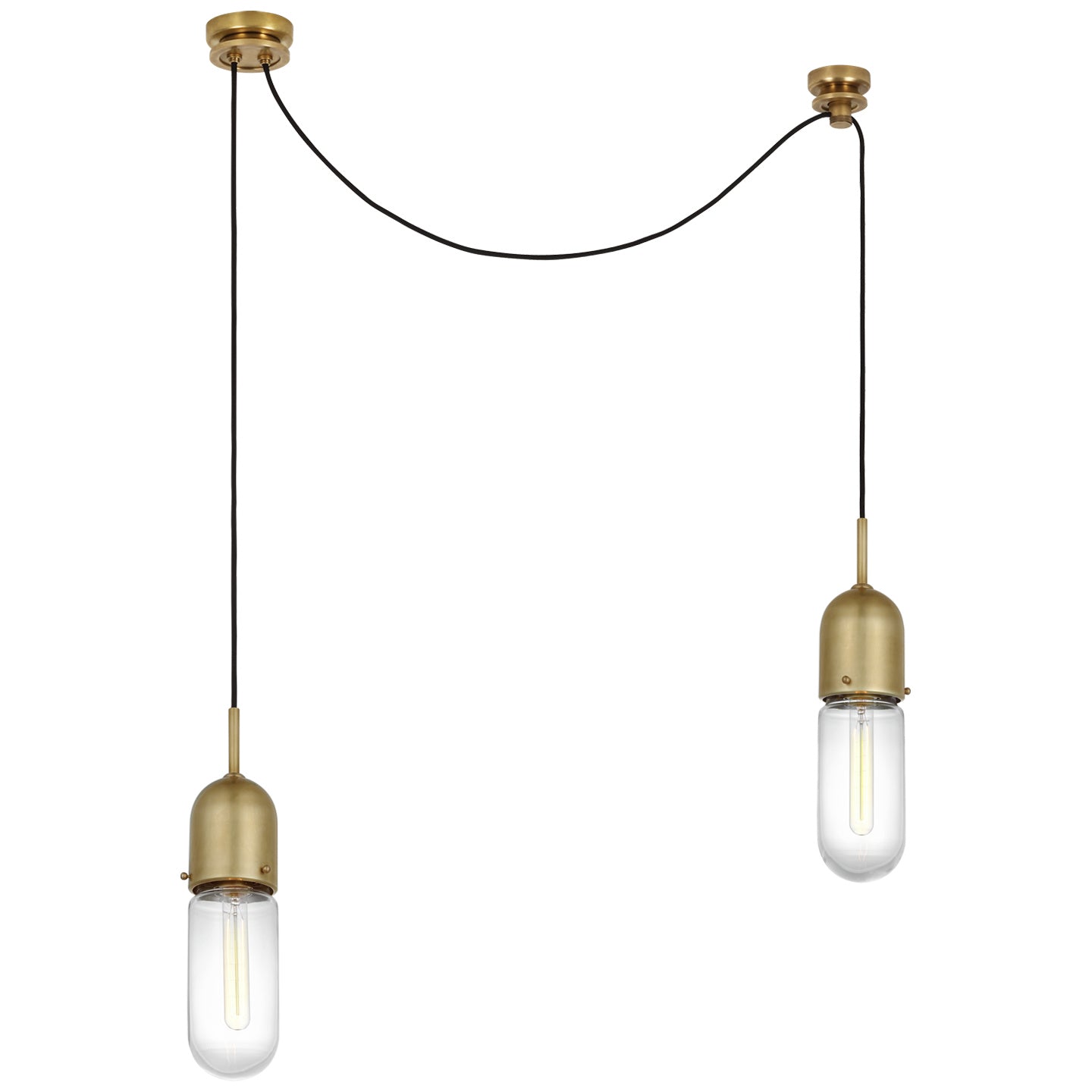 Visual Comfort Signature - TOB 5645HAB-CG-2 - LED Pendant - Junio - Hand-Rubbed Antique Brass