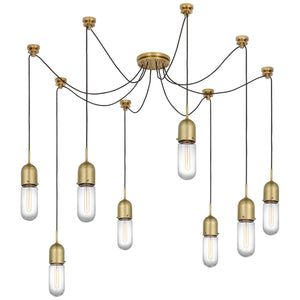 Visual Comfort Signature - TOB 5645HAB-CG-8 - LED Pendant - Junio - Hand-Rubbed Antique Brass