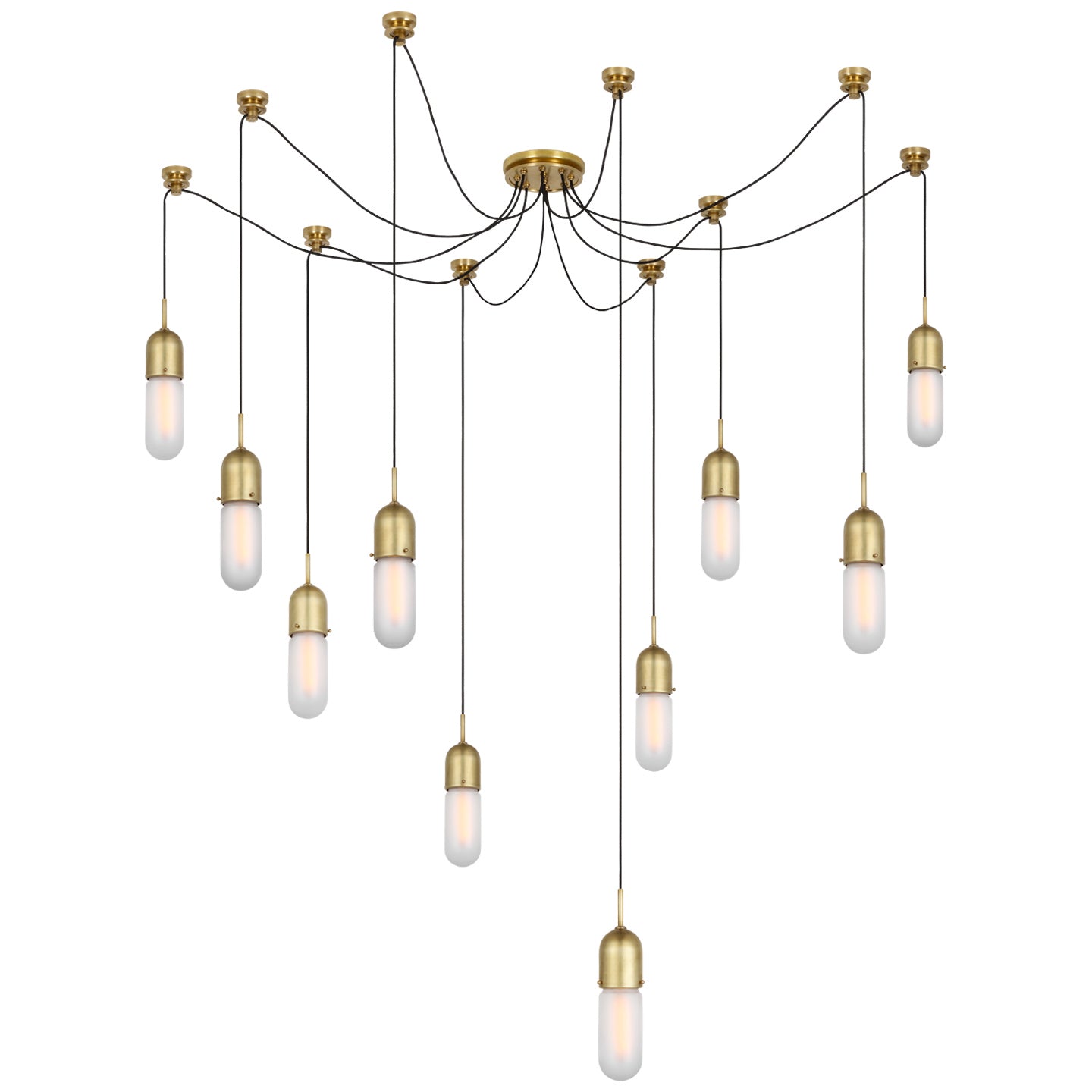 Visual Comfort Signature - TOB 5645HAB-FG-10 - LED Pendant - Junio - Hand-Rubbed Antique Brass