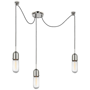 Visual Comfort Signature - TOB 5645PN-CG-3 - LED Pendant - Junio - Polished Nickel