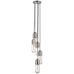 Visual Comfort Signature - TOB 5645PN-CG-5 - LED Pendant - Junio - Polished Nickel