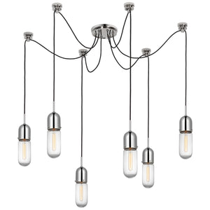 Visual Comfort Signature - TOB 5645PN-CG-6 - LED Pendant - Junio - Polished Nickel