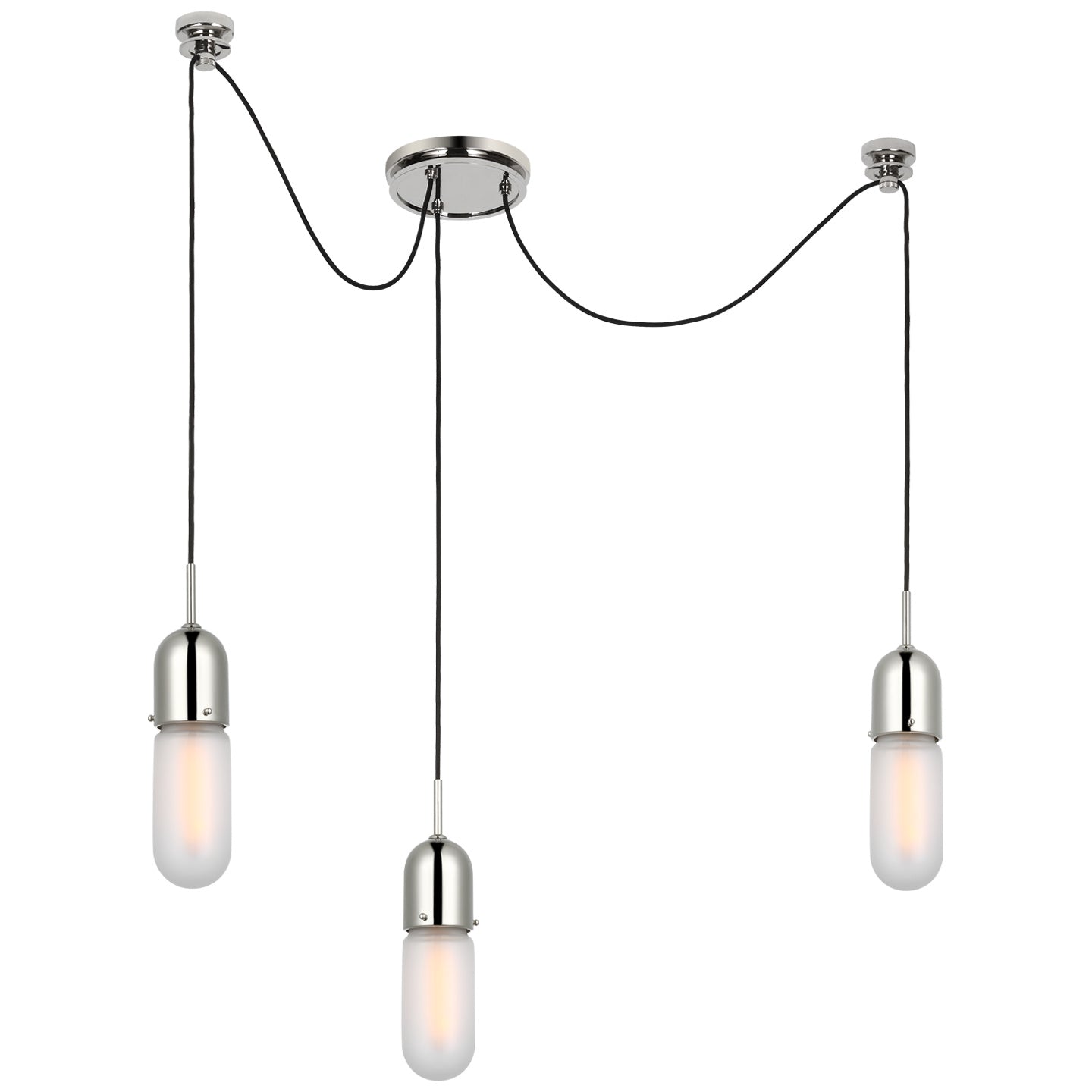 Visual Comfort Signature - TOB 5645PN-FG-3 - LED Pendant - Junio - Polished Nickel