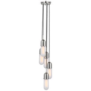 Visual Comfort Signature - TOB 5645PN-FG-5 - LED Pendant - Junio - Polished Nickel