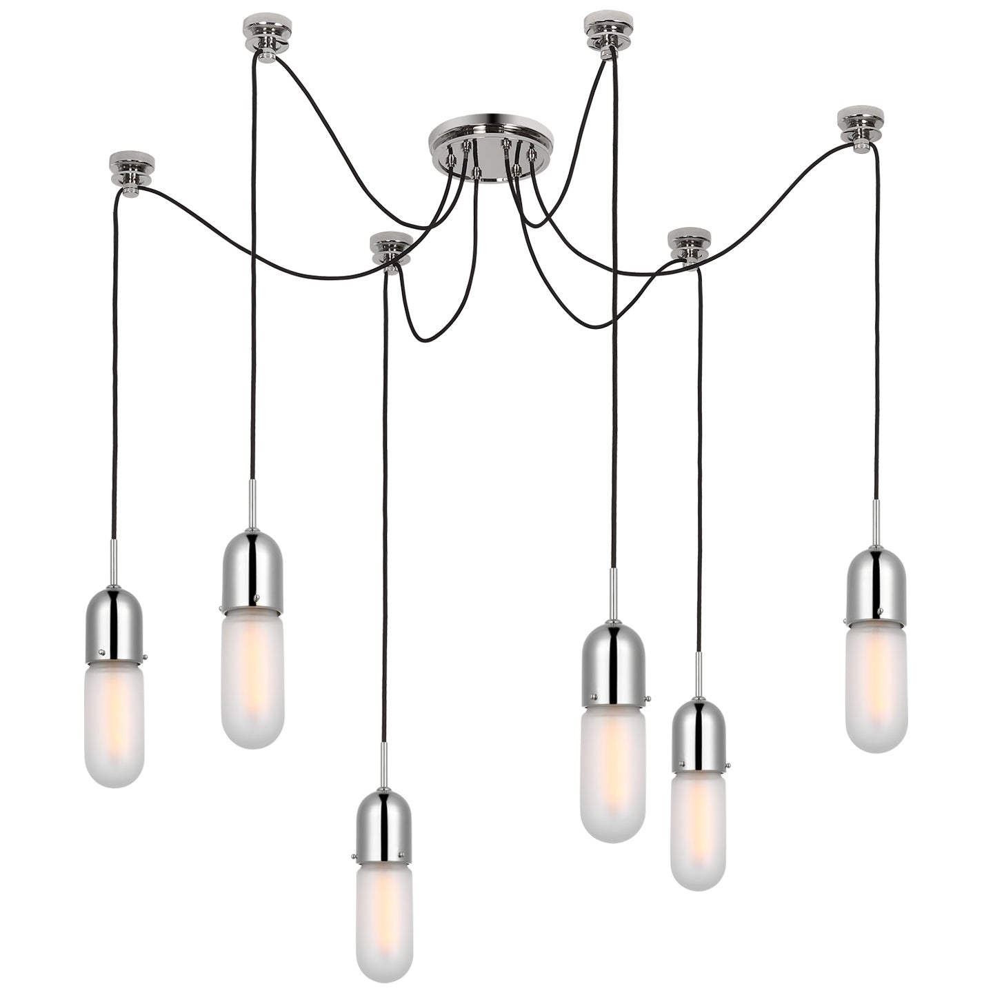 Visual Comfort Signature - TOB 5645PN-FG-6 - LED Pendant - Junio - Polished Nickel