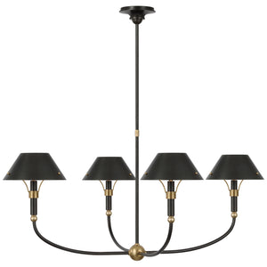 Visual Comfort Signature - TOB 5725BZ/HAB-BZ - LED Chandelier - Turlington - Bronze and Hand-Rubbed Antique Brass