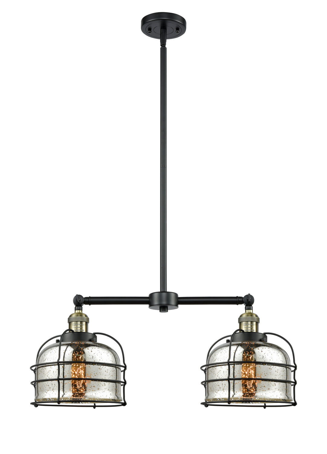 Innovations - 209-BAB-G78-CE - Two Light Island Pendant - Franklin Restoration - Black Antique Brass